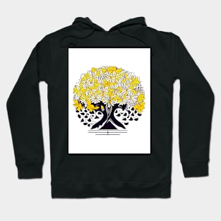 Japanese Art - Gold Tree Hoodie